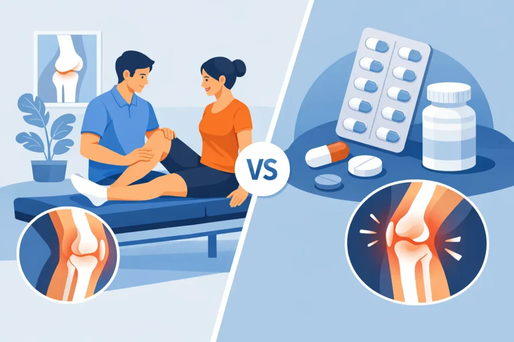 Fisioterapi Berbanding Ubat Tahan Sakit Lutut