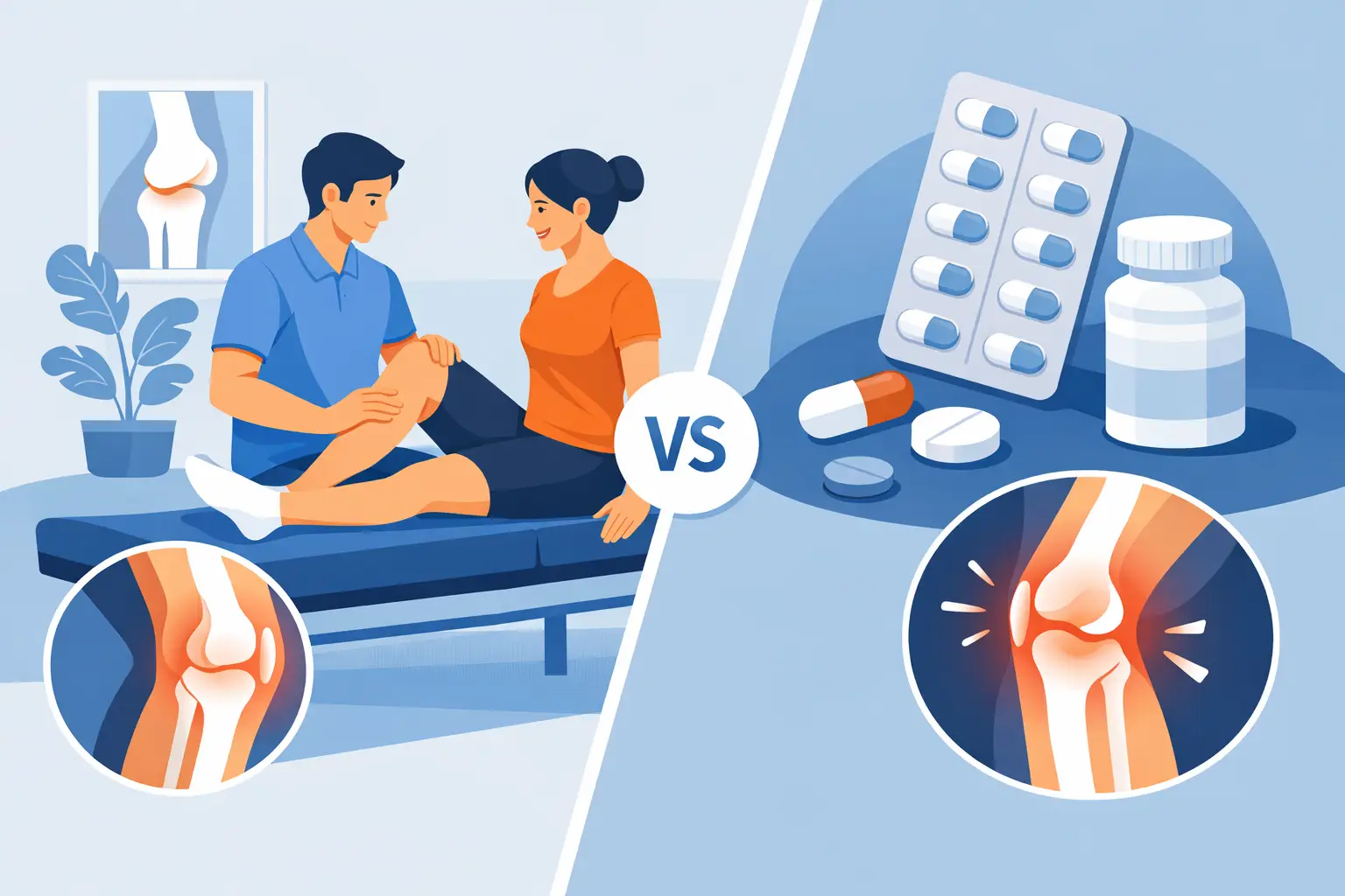 Fisioterapi Berbanding Ubat Tahan Sakit Lutut